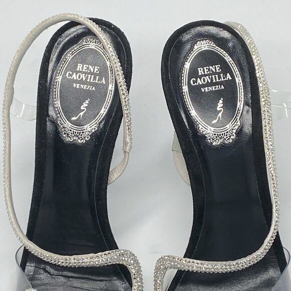 Rene Caovilla 105MM Snake Slingback Sandals size 38.5 - Picture 11 of 14